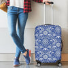 Swedish Floral Pattern Print Luggage Cover Protector-grizzshop