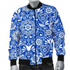 Swedish Floral Pattern Print Men's Bomber Jacket-grizzshop