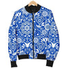 Swedish Floral Pattern Print Men's Bomber Jacket-grizzshop