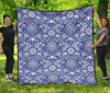 Swedish Floral Pattern Print Quilt-grizzshop