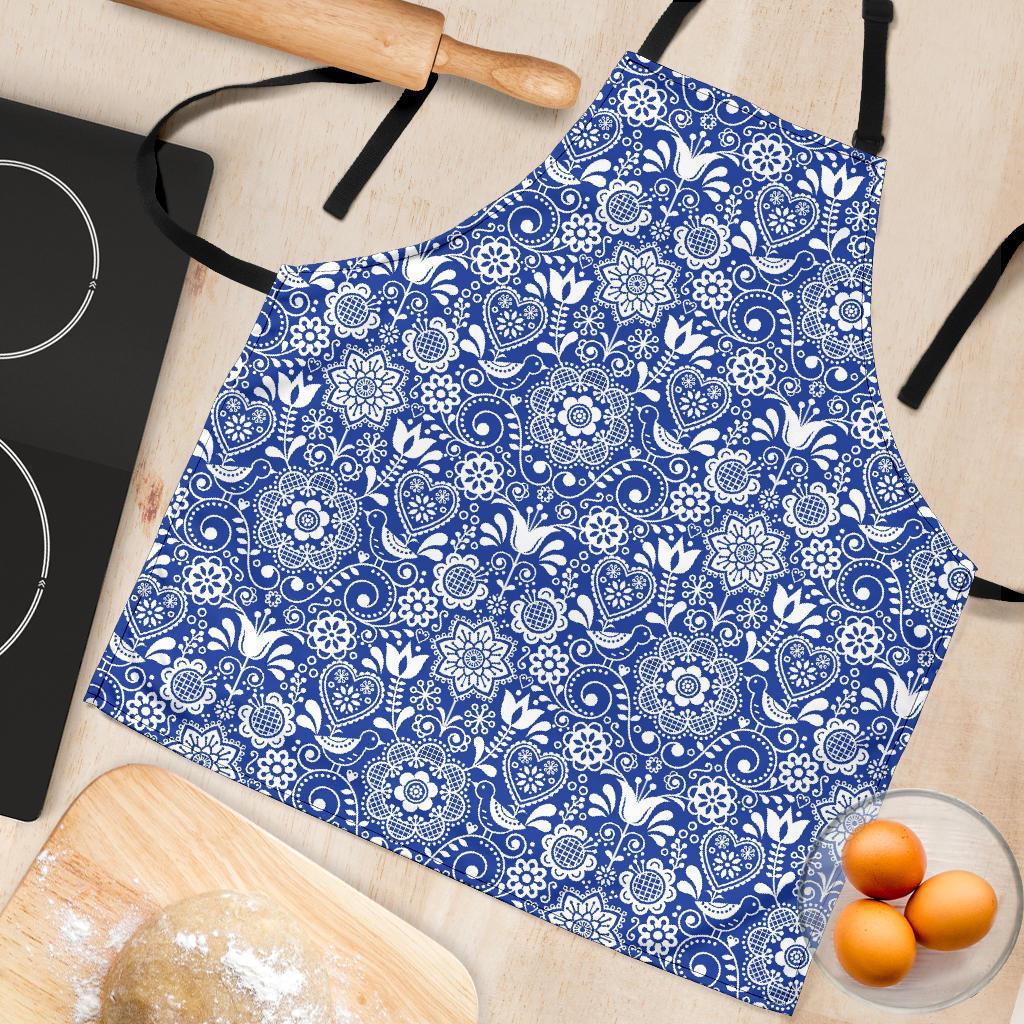 Swedish Floral Pattern Print Women's Apron-grizzshop