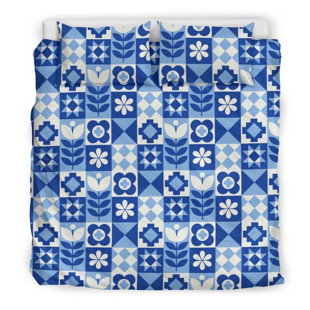 Swedish Pattern Print Duvet Cover Bedding Set-grizzshop