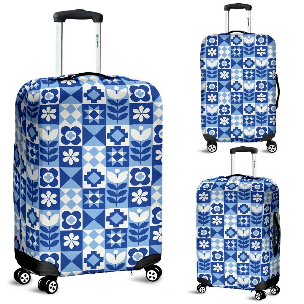 Swedish Pattern Print Luggage Cover Protector-grizzshop