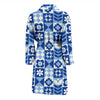 Swedish Pattern Print Men Long Robe-grizzshop