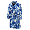 Swedish Pattern Print Men Long Robe-grizzshop