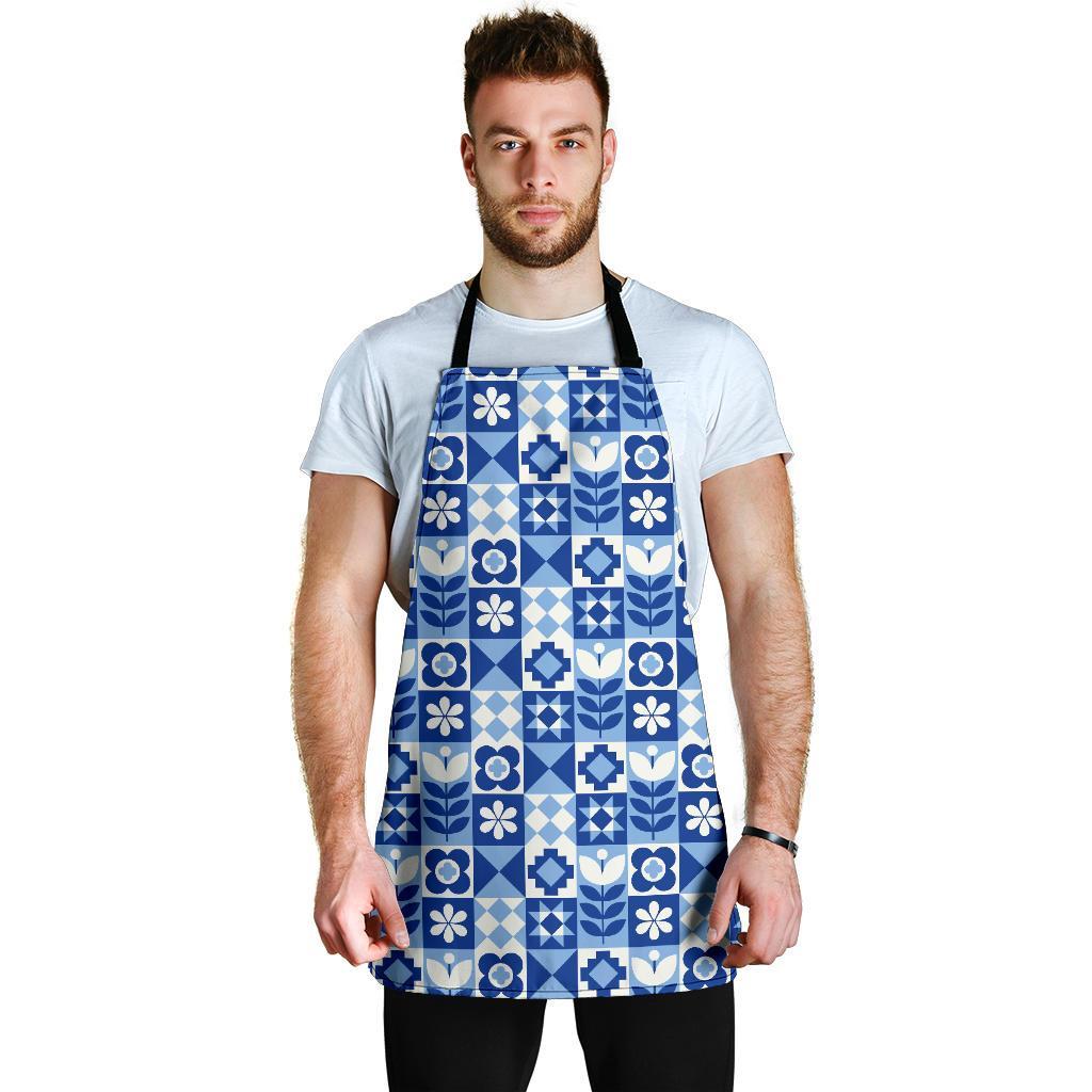 Swedish Pattern Print Men's Apron-grizzshop