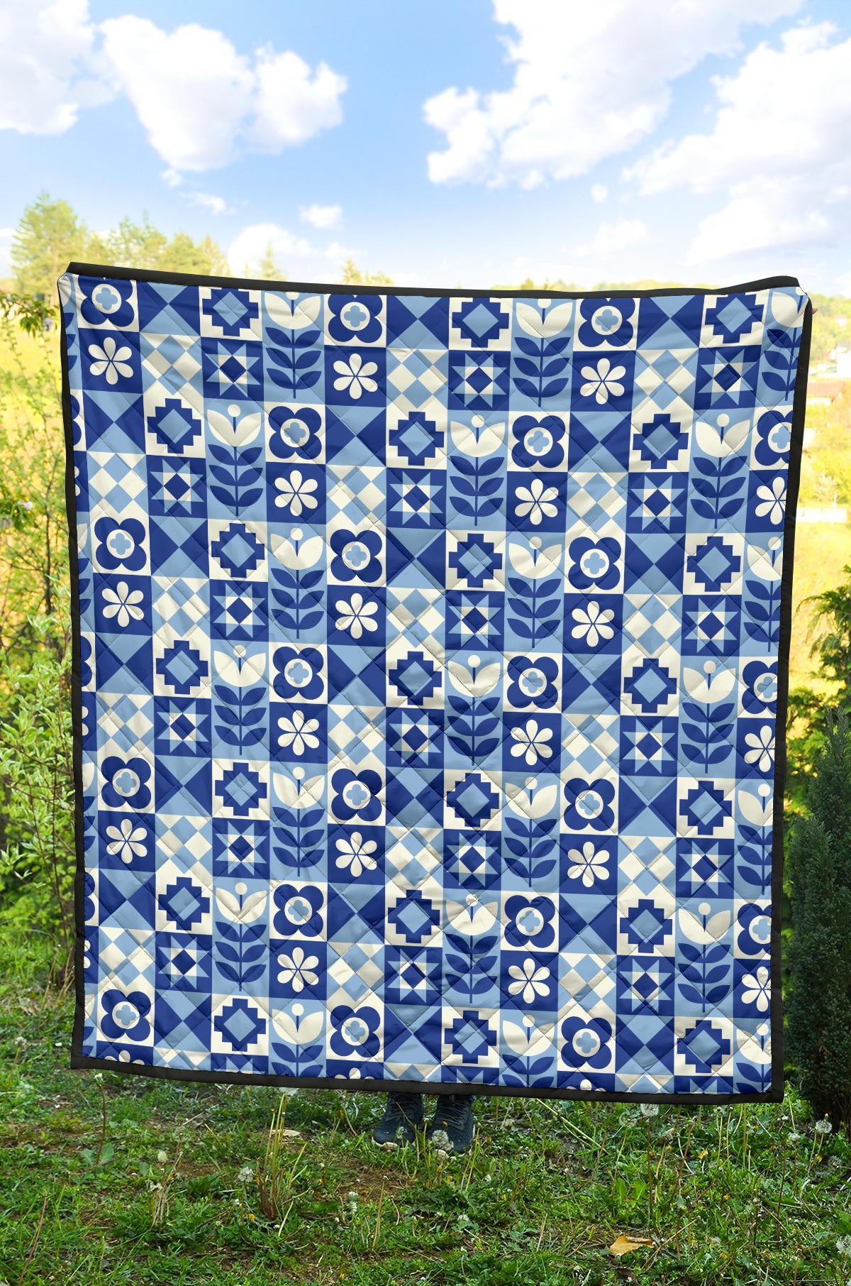 Swedish Pattern Print Quilt-grizzshop