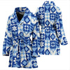 Swedish Pattern Print Women Long Robe-grizzshop