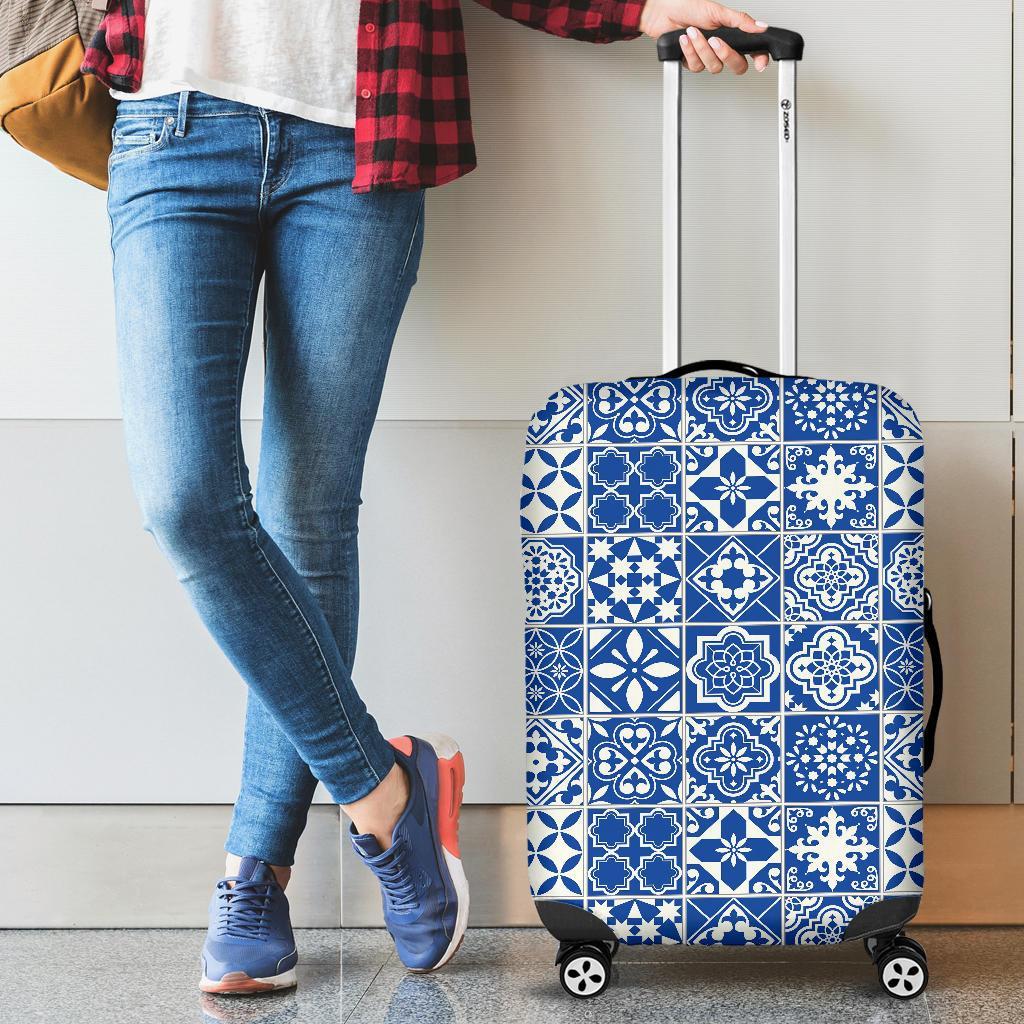 Swedish Print Pattern Luggage Cover Protector-grizzshop