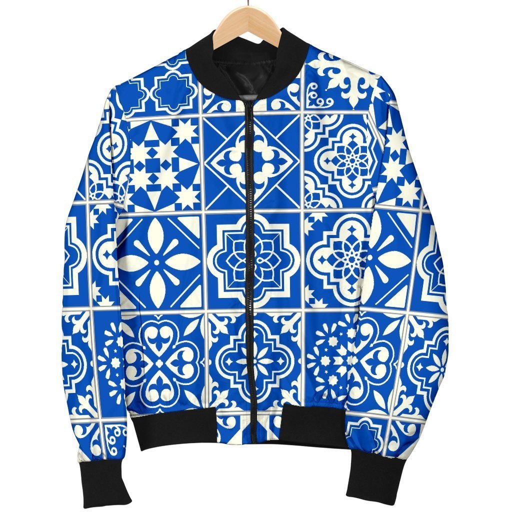 Swedish Print Pattern Men's Bomber Jacket-grizzshop