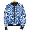 Swedish Print Pattern Women Casual Bomber Jacket-grizzshop