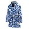 Swedish Print Pattern Women Long Robe-grizzshop