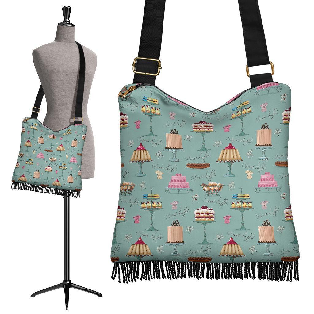 Sweet Cake Pattern Print Crossbody Bags-grizzshop