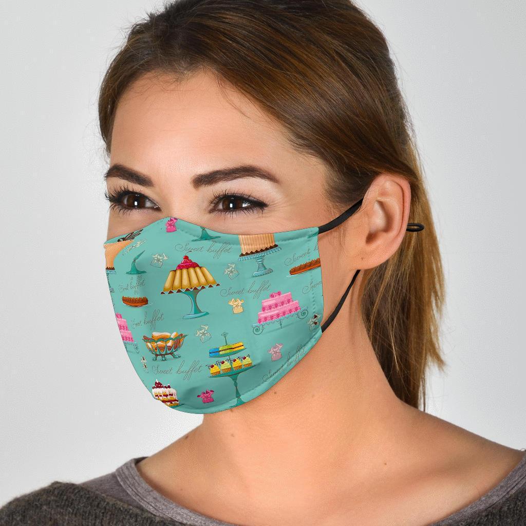 Sweet Cake Pattern Print Face Mask-grizzshop