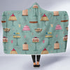 Sweet Cake Pattern Print Hooded Blanket-grizzshop