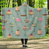 Sweet Cake Pattern Print Hooded Blanket-grizzshop