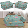 Sweet Cake Pattern Print Loveseat Cover-grizzshop