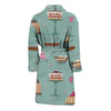 Sweet Cake Pattern Print Men Long Robe-grizzshop