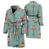 Sweet Cake Pattern Print Men Long Robe-grizzshop