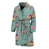 Sweet Cake Pattern Print Men Long Robe-grizzshop