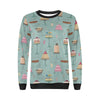 Sweet Cake Pattern Print Women Crewneck Sweatshirt-grizzshop