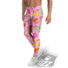 Sweet Gummy Bears And Worms Print Pattern Men's Leggings-grizzshop