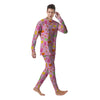 Sweet Gummy Bears And Worms Print Pattern Men's Pajamas-grizzshop