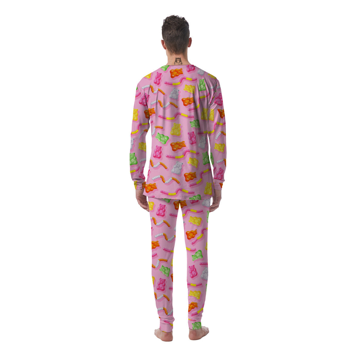 Sweet Gummy Bears And Worms Print Pattern Men's Pajamas-grizzshop