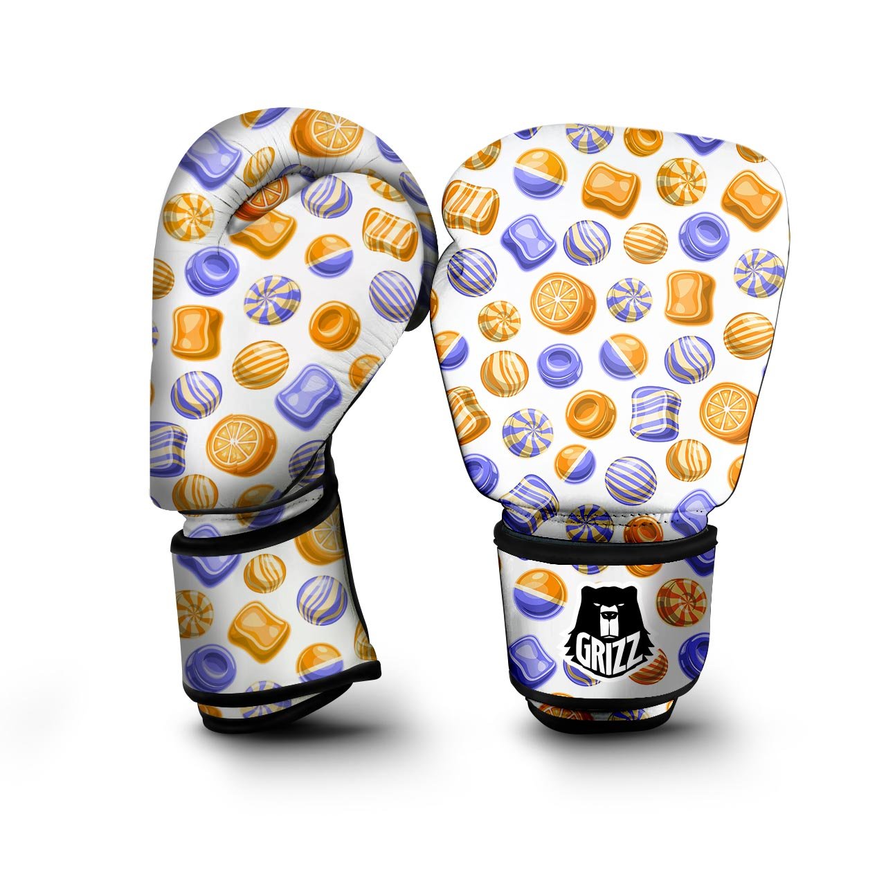 Sweet Gummy Print Pattern Boxing Gloves-grizzshop