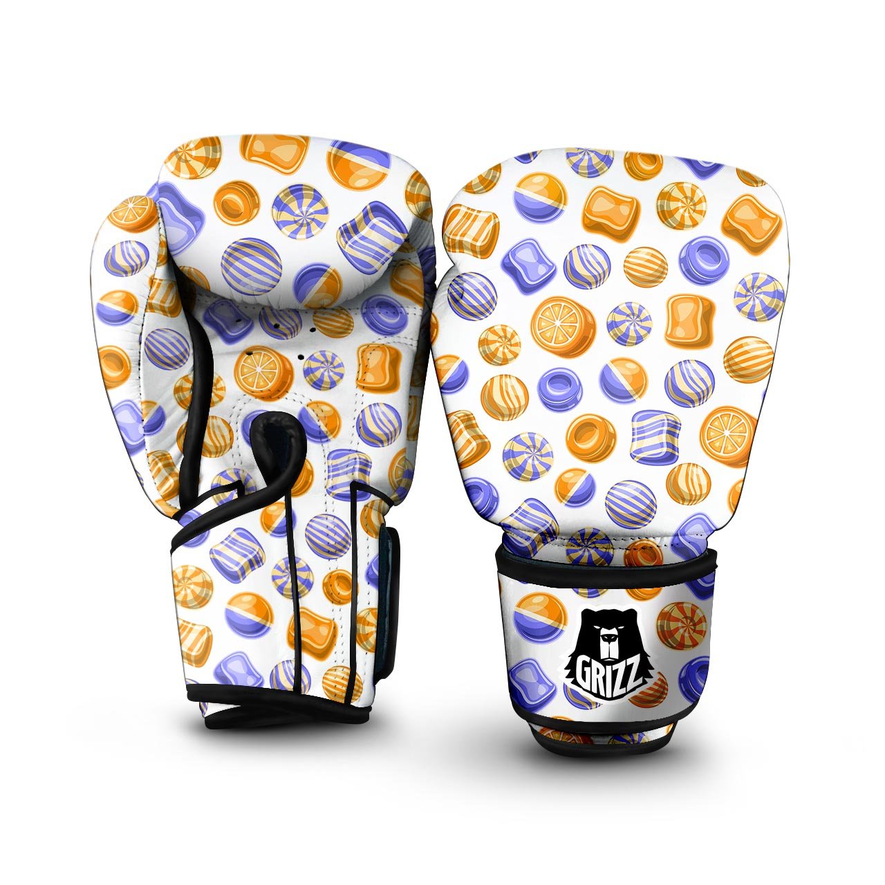 Sweet Gummy Print Pattern Boxing Gloves-grizzshop
