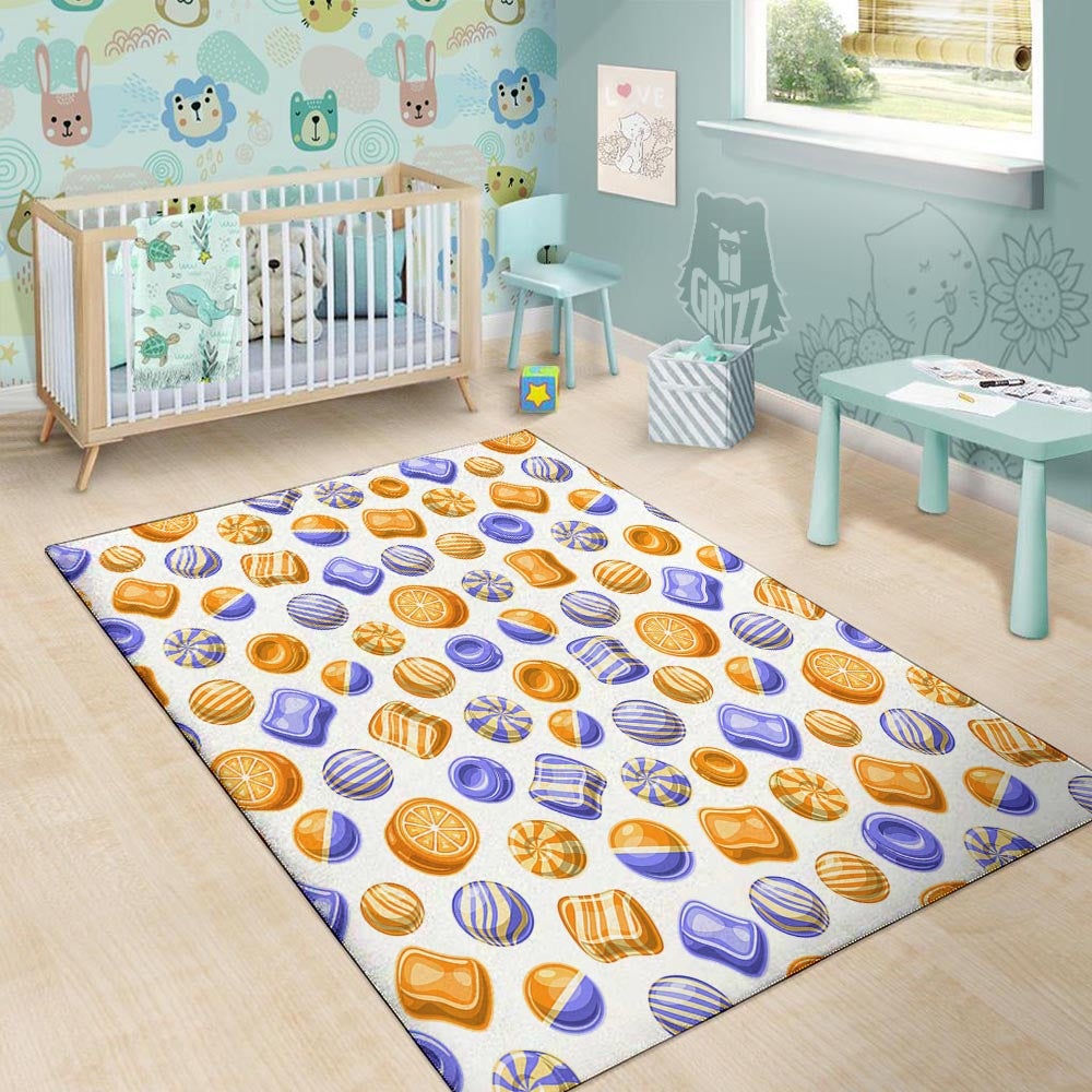Sweet Gummy Print Pattern Floor Mat-grizzshop