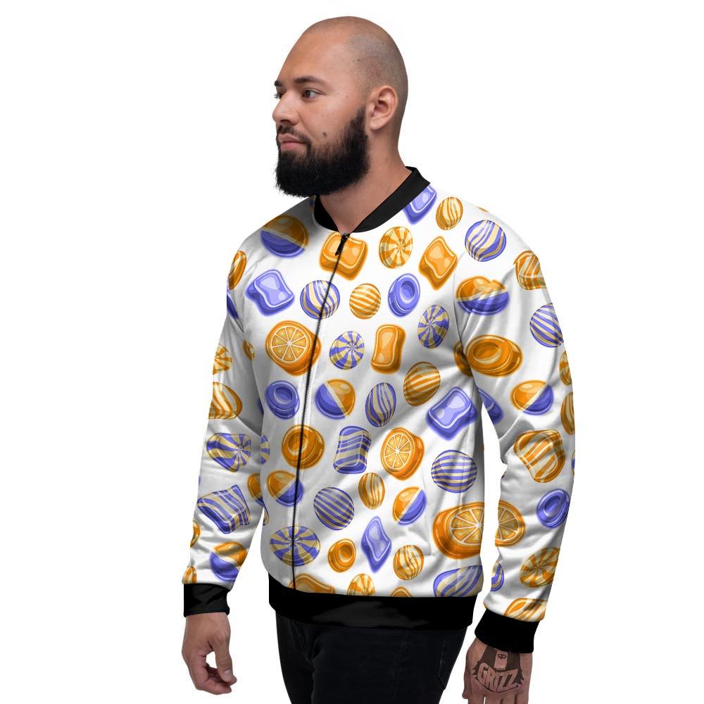 Sweet Gummy Print Pattern Men's Bomber Jacket-grizzshop