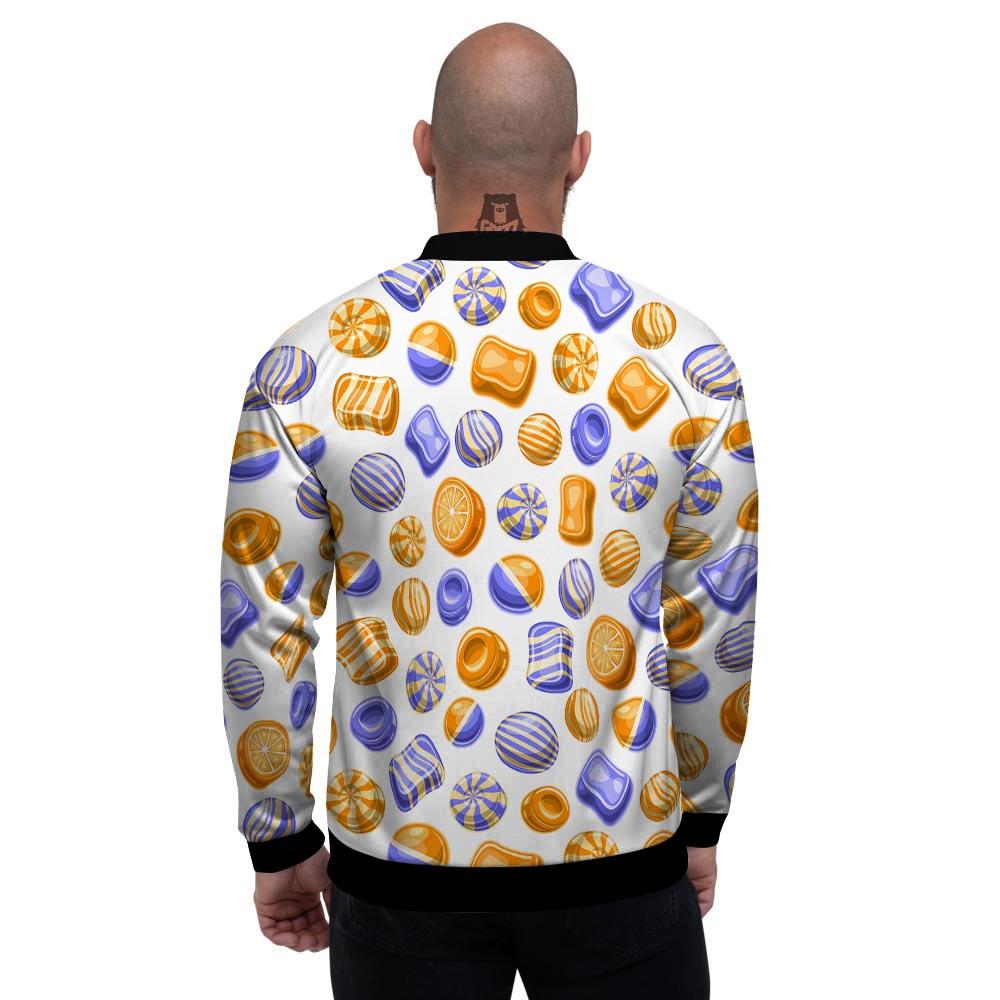 Sweet Gummy Print Pattern Men's Bomber Jacket-grizzshop