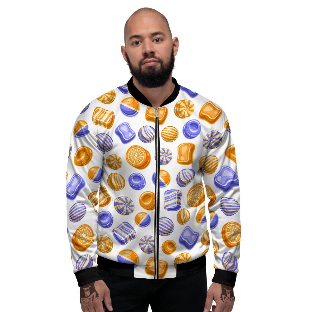 Sweet Gummy Print Pattern Men's Bomber Jacket-grizzshop