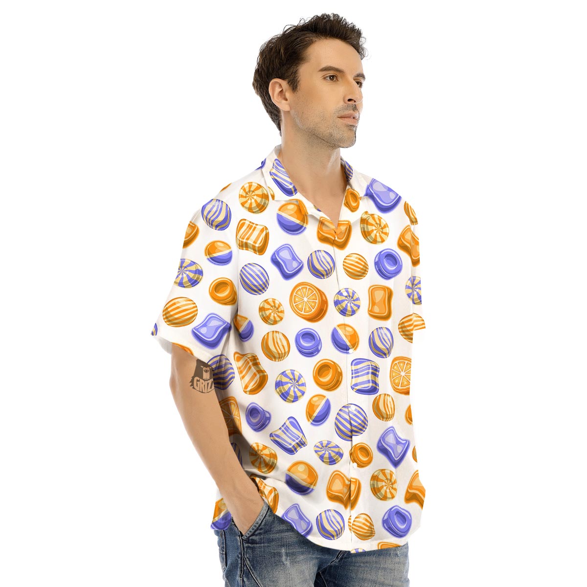 Sweet Gummy Print Pattern Men's Hawaiian Shirt-grizzshop