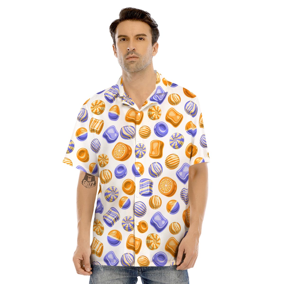 Sweet Gummy Print Pattern Men's Hawaiian Shirt-grizzshop