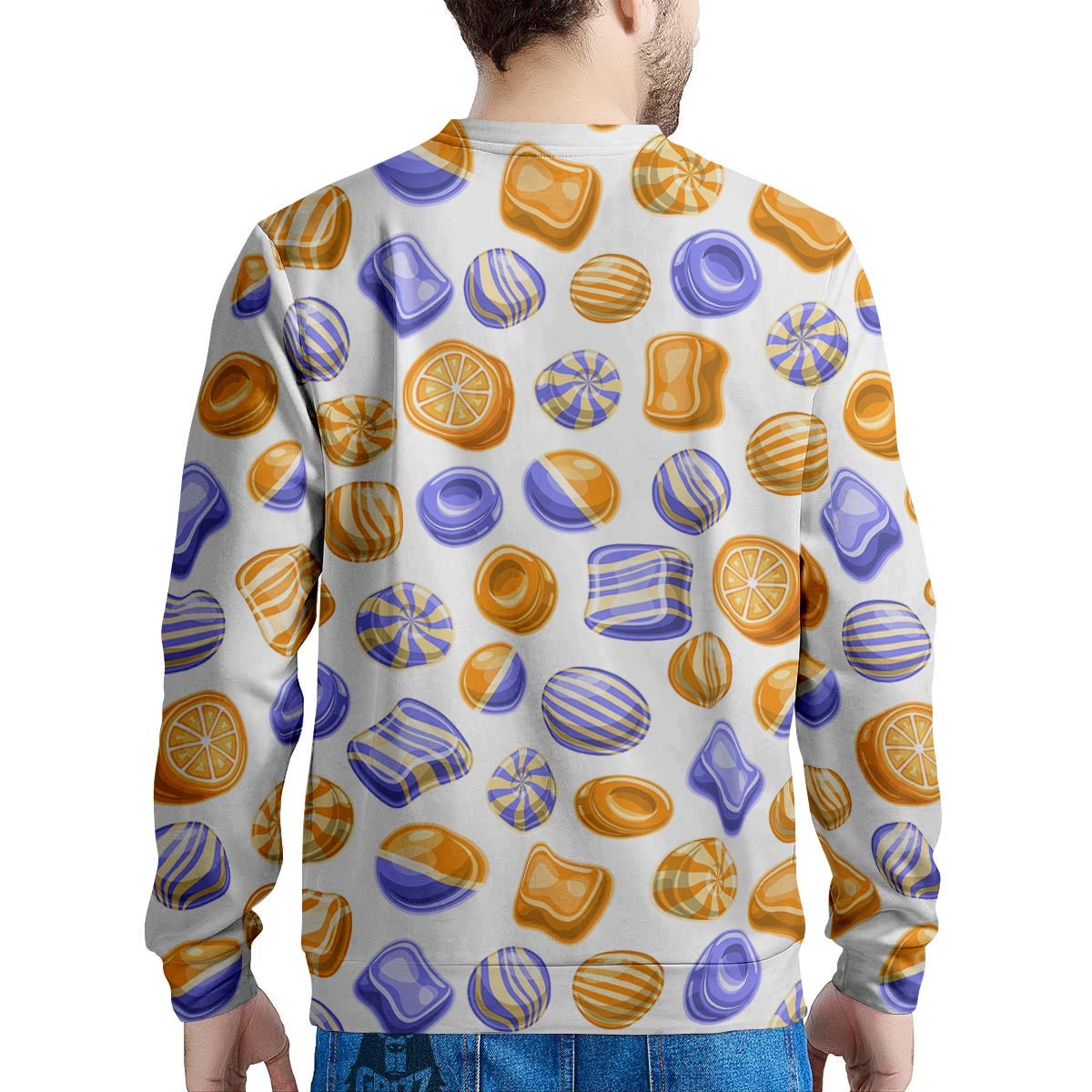 Sweet Gummy Print Pattern Men's Sweatshirt-grizzshop