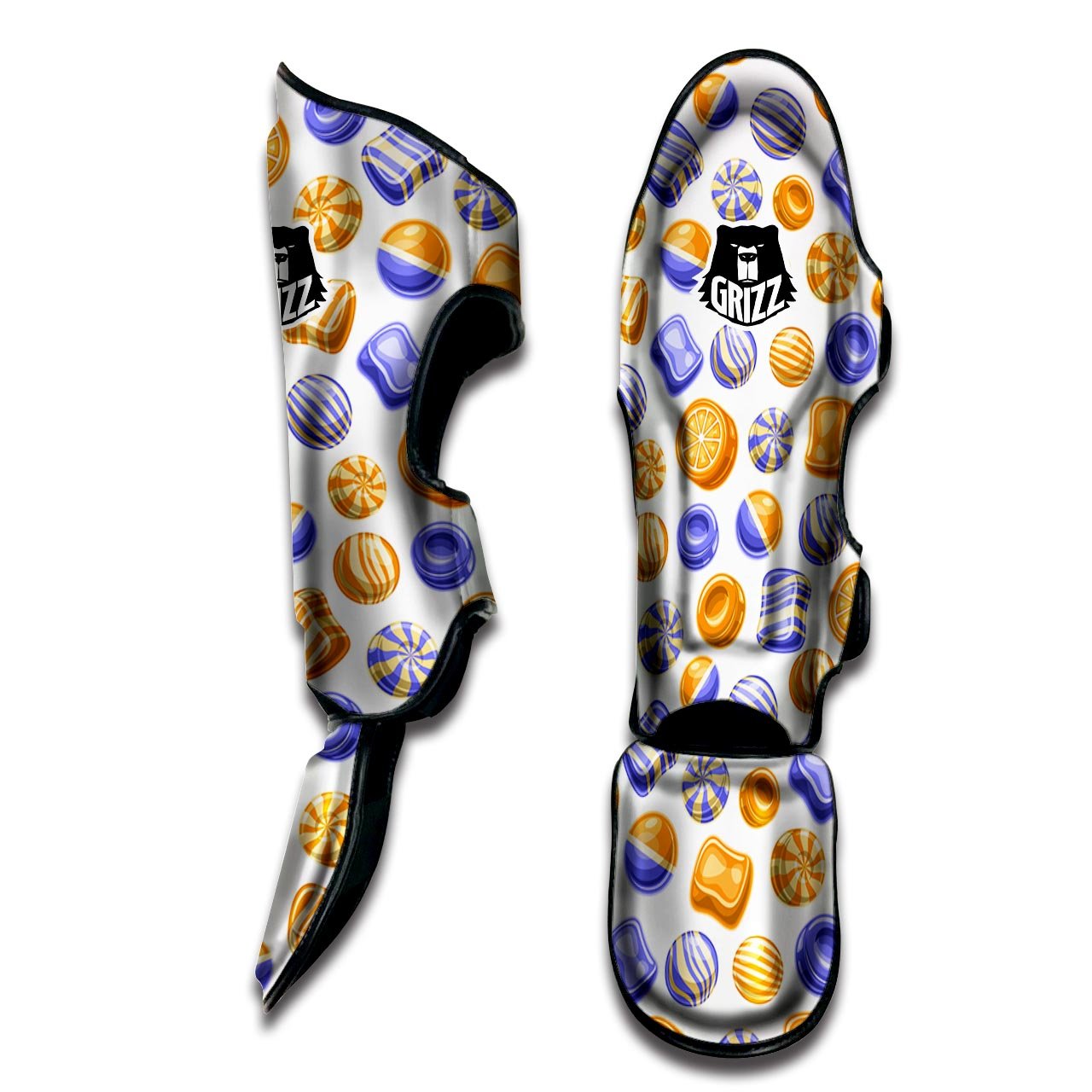 Sweet Gummy Print Pattern Muay Thai Shin Guards-grizzshop