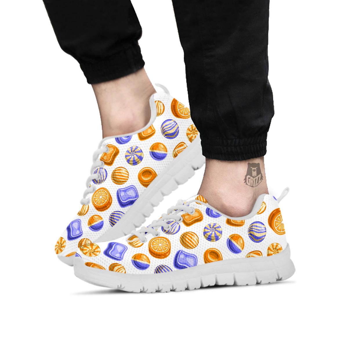 Sweet Gummy Print Pattern White Sneaker-grizzshop