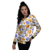 Sweet Gummy Print Pattern Women's Bomber Jacket-grizzshop