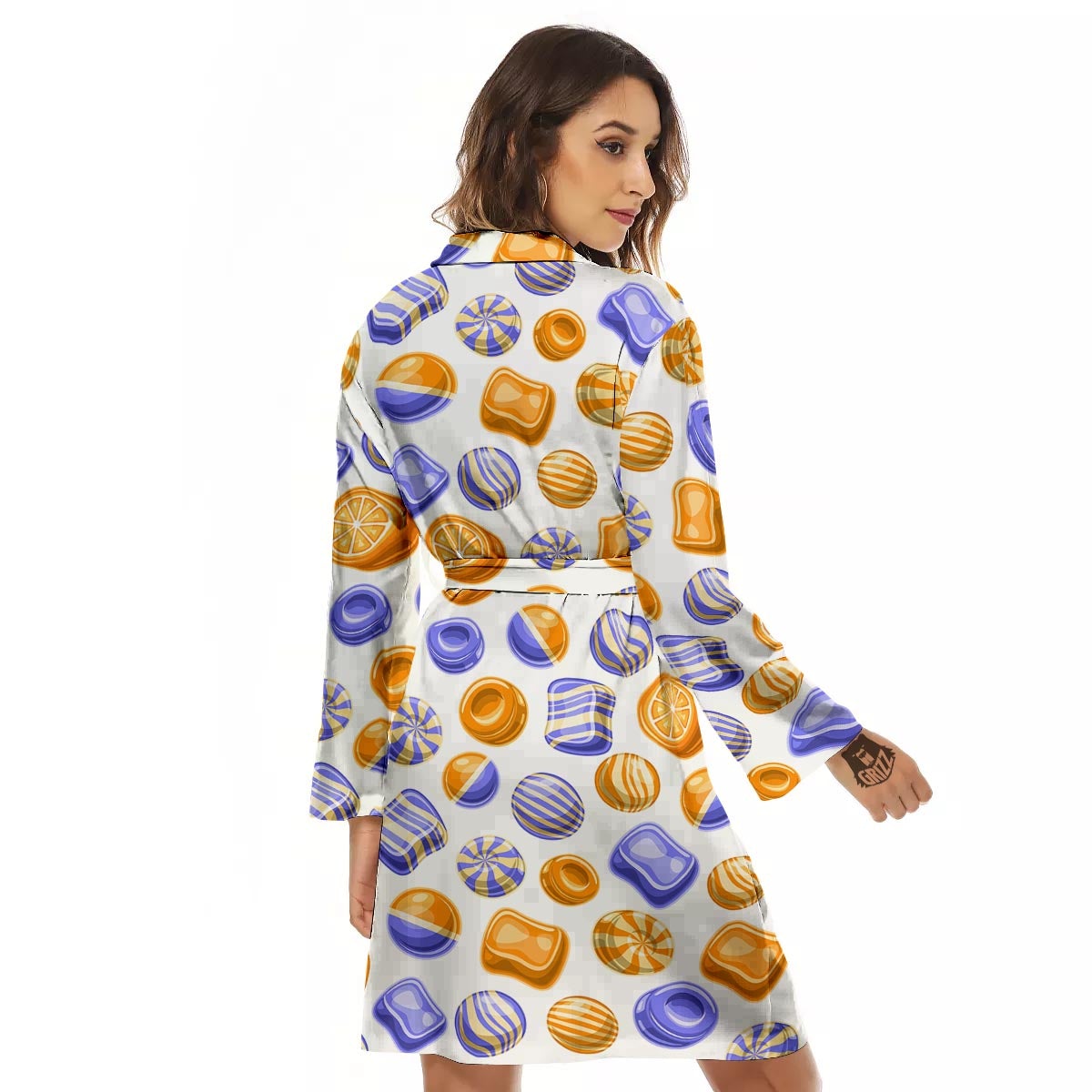 Sweet Gummy Print Pattern Women's Robe-grizzshop