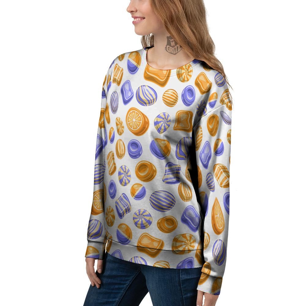 Sweet Gummy Print Pattern Women's Sweatshirt-grizzshop