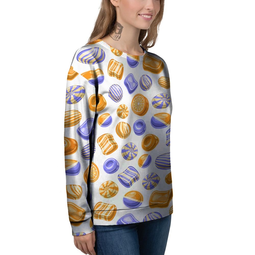Sweet Gummy Print Pattern Women's Sweatshirt-grizzshop
