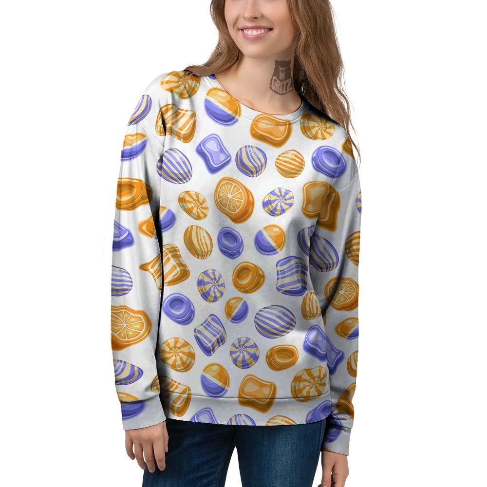 Sweet Gummy Print Pattern Women's Sweatshirt-grizzshop