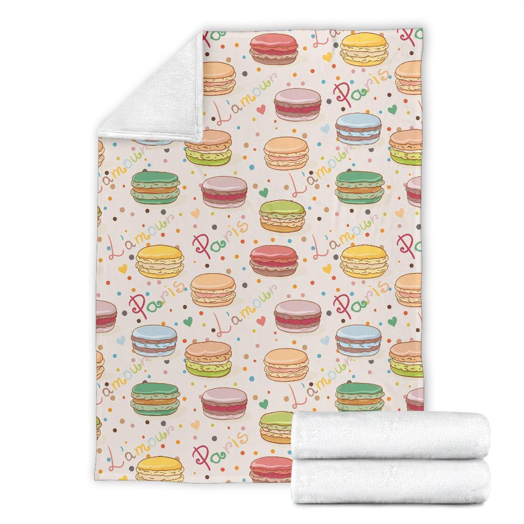 Sweet Macaron Pattern Print Blanket-grizzshop