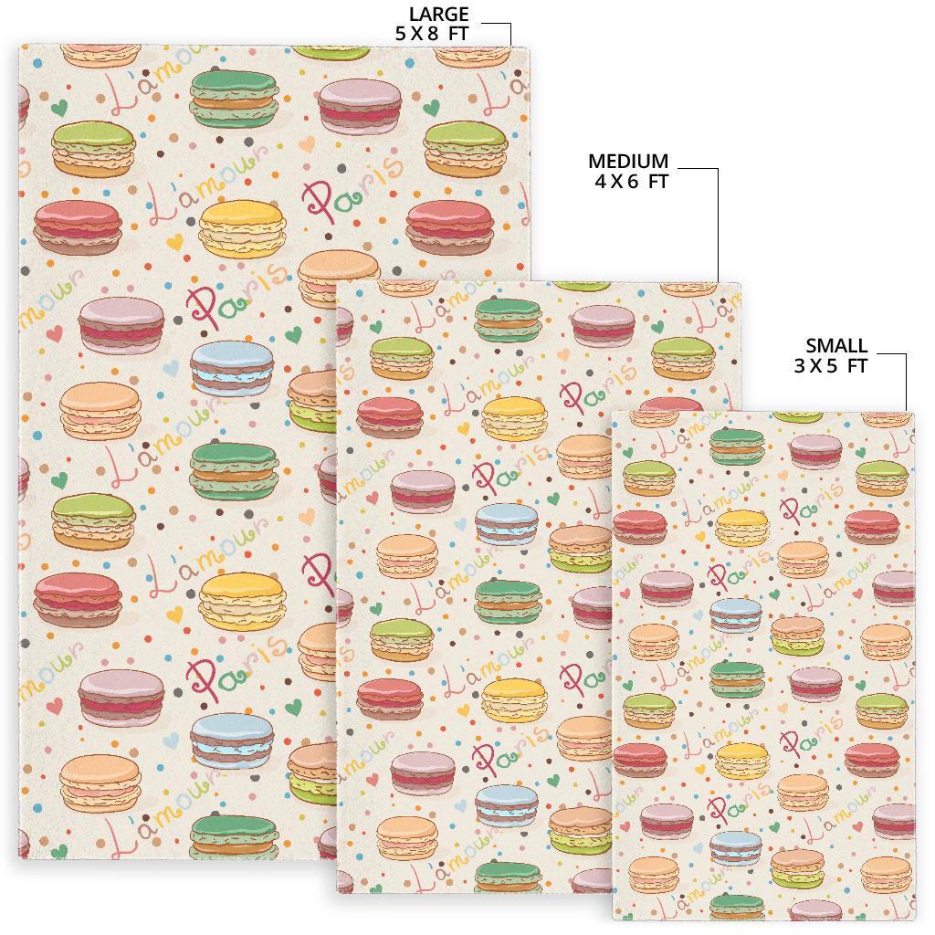 Sweet Macaron Pattern Print Floor Mat-grizzshop