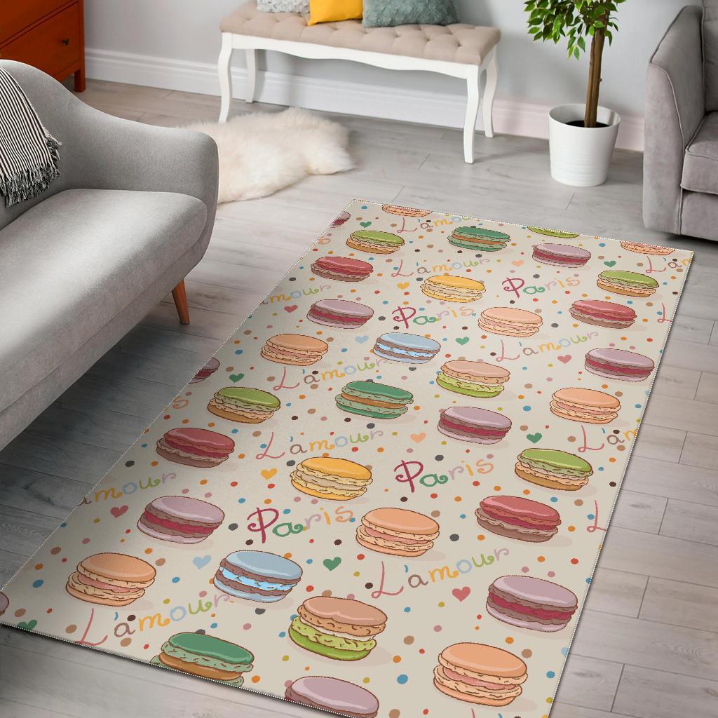 Sweet Macaron Pattern Print Floor Mat-grizzshop