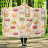 Sweet Macaron Pattern Print Hooded Blanket-grizzshop