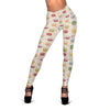 Sweet Macaron Pattern Print Women Leggings-grizzshop