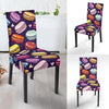 Sweet Macaron Print Pattern Chair Cover-grizzshop